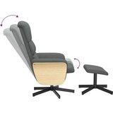  Naslonjač od tkanine s osloncem za noge tamnosivi | shoptok.hr