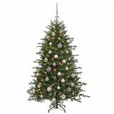  Umjetno božićno drvce s kuglicom 150 cm 150 LED lampica - 150 cm s LED-ima i ružičastim lopticama | shoptok.hr