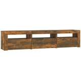 TV ormarić s LED svjetlima boja dimljenog hrasta 180x35x40 cm | shoptok.hr