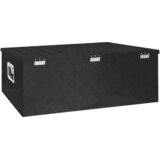  Kutija za pohranu crna 100 x 55 x 37 cm aluminijska | shoptok.hr