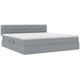  Krevet S LED lampica Svijetlo siva 200 x 200 cm tkanina | shoptok.hr