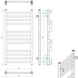 Sapho kupatilski radijator metro 89x45 cm mat crni | Eponuda.com