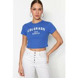 Trendyol T-Shirt - Blue - Slim fit Cene