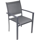  Saska Garden set od 2 vrtne stolice Textilene 57 × 57 × 88 cm – sive | shoptok.hr