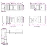  11 kosov kuhinjska omarica Lucca rjavi hrast inženirski les, (21703751) | Shoptok.si