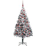 vidaXL Umjetno božićno drvce s 300 LED svjetlima Zelena 180 x 115 cm | shoptok.hr
