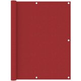 vidaXL balkonski zastor crveni 120 x 300 cm od tkanine Oxford Cijene