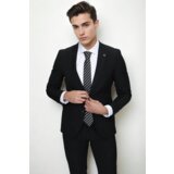 Dewberry 76373 Mens Black 6 Drop Suit Set - Blazer-Trousers-BLACK | shoptok.hr