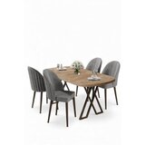 Hanah home Set trpezarijskog stola i stolica (5 delova) Kaye Atlantic Pine Grey | Eponuda.com