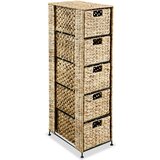 vidaXL Shranjevalna enota s 5 košarami 25,5x37x100 cm vodna hijacinta | Shoptok.si