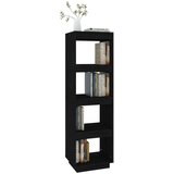 vidaXL knjižna omara za razdelitev prostora črna 40x35x135 cm borovina | Shoptok.si