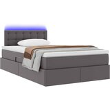 Krevet s prostorom za pohranu s LED-om Siva 120 x 190 cm | Eponuda.ba
