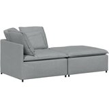  Modularna sofa s podnožjem i jastucima, tkanina, svijetlo siva | shoptok.hr
