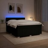  Boxspring krevet s madracem Crna 160 x 200 cm Tkanina | shoptok.hr