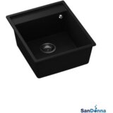 Sandonna Granitna sudopera EMMA 49x49cm Crna mat | ePonuda.com