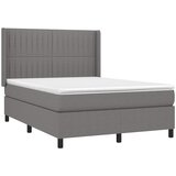  Krevet s oprugama i madracem tamnosivi 140x190 cm od tkanine | shoptok.hr