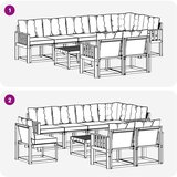  Set vanjskih sofa 9 kom. Prirodna i svijetlo siva | shoptok.hr