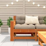  Vrtna sofa s naslonima za ruke i jastukom smeđa od borovine | shoptok.hr