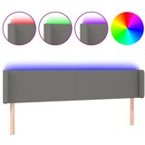 Maison Chic led posteljno vzglavje - vzglavna omarica - nočna omarica temno sivo 163x16x78/88 cm blago, (21711057) | Shoptok.si