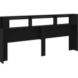  LED uzglavlje crno 220x18,5x103,5 cm konstruirano drvo | shoptok.hr