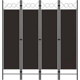 vidaXL Paravan 4-delni rjav 160x180 cm Cene