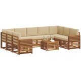  Set vanjskih sofa 10 kom. Prirodna i bež | shoptok.hr