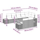  Set od 9 dijelova vrtnih sofâ s jastučićima bež poliratan acacia | shoptok.hr