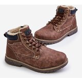EVENTO PE1 Insulated men's boots made of eco leather brown Venredia | Eponuda.ba