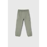Abercrombie & Fitch Otroške hlače zelena barva