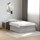Maison Chic Posteljni okvir - Enojna postelja - Postelja za odrasle s predali siva sonoma 90x190 cm inženirski les, (21695503) | Shoptok.si