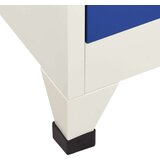  Omara s ključavnico siva in modra 90x45x180 cm jeklo | Shoptok.si