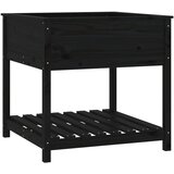  Sadilica s policom crna 82,5x82,5x81 cm od masivne borovine | Eponuda.ba