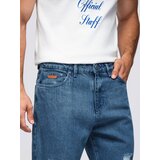 Ombre Men's denim joggers with asymmetrical stitching - blue | shoptok.hr