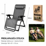 KMT Sklopiva stolica za plažu, Siva Cene