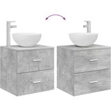  Umivaonik s policom Betonska siva 49,5 x 41 x 64,5 cm | shoptok.hr
