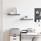  Plutajuće zidne police 2 kom sjajne sive 50 x 23 x 3,8 cm MDF | shoptok.hr