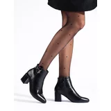 DASZYŃSKI Elegant classic black ankle boots Daszyński