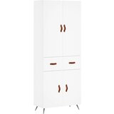 Maison Chic Visoka omara - Komoda - Predalnik bela 69,5x34x180 cm inženirski les, (21721219) | Shoptok.si