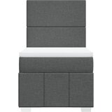  Krevet s oprugama i madracem tamnosivi 90 x 190 cm od tkanine | shoptok.hr