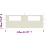  Bočni zid za sjenicu s prozorima 6 x 2 m krem | shoptok.hr
