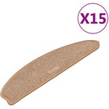  Prostirke za stepenice 15 kom 65x21x4 cm svijetlosmeđe poluokrugle velike | Eponuda.com