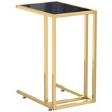  Bočni stolić za računalo crni 50x35x65 cm od kaljenog stakla | shoptok.hr