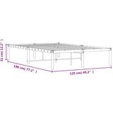 Metalni okvir za krevet crni 120 x 190 cm | shoptok.hr
