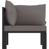 vidaXL Modularna kutna sofa od poliratana s lijevim naslonom antracit | shoptok.hr