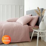 Catherine Lansfield Rožnata podaljšana flanelna posteljnina za zakonsko posteljo 230x220 cm Brushed – | Shoptok.si