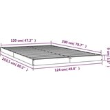  Posteljni okvir bel 120x200 cm trdna borovina, (20794968) | Shoptok.si