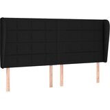  Uzglavlje s ušima crno 183x23x118/128 cm od tkanine | shoptok.hr