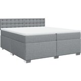  Krevet s oprugama i madracem svjetlosivi 200 x 200cm od tkanine | shoptok.hr