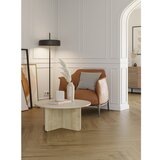Marckeric Kremno bela/v naravni barvi okrogla mizica ø 80 cm Hillary – | Shoptok.si