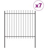  Vrtna ograja s konicami, siva, 11,9x1,5 m, jeklo | Shoptok.si